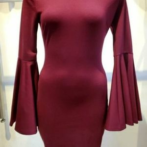 Burgundy dress